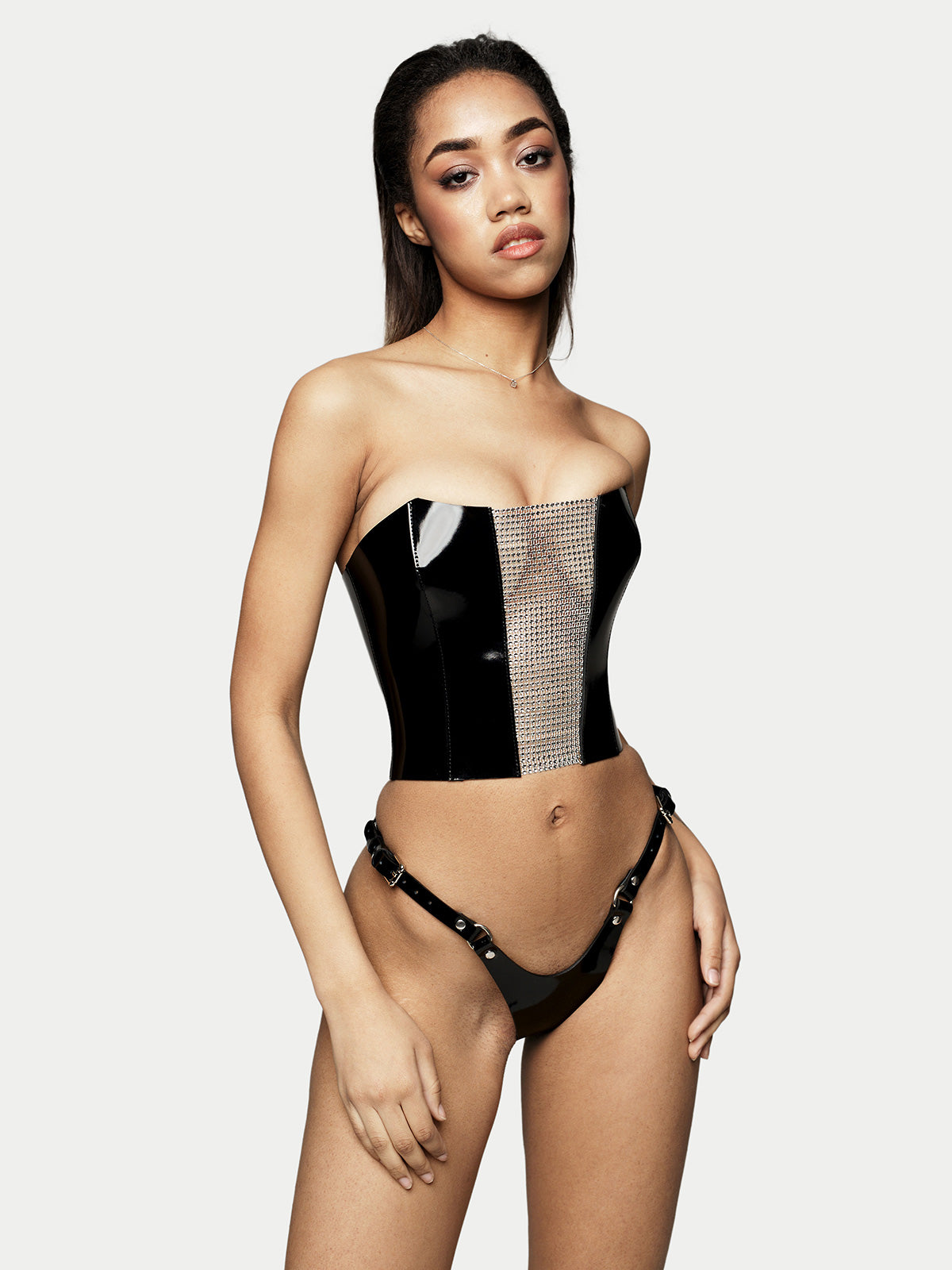 Missy Corset and Panties Leather Set