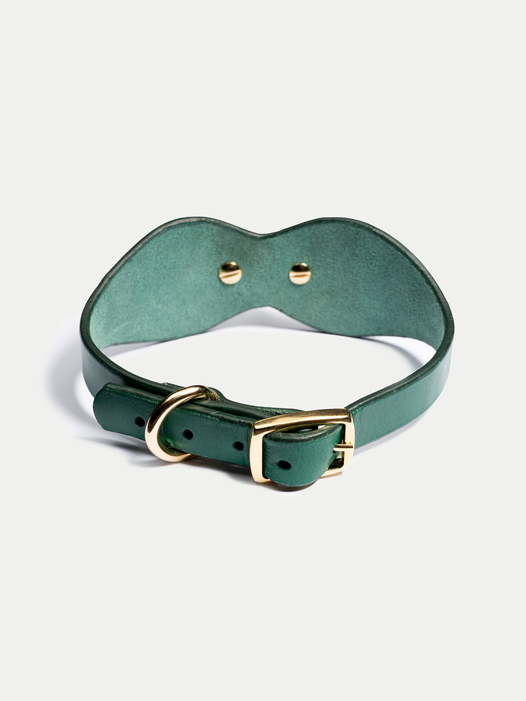 Fiby Leather Choker Deep Green