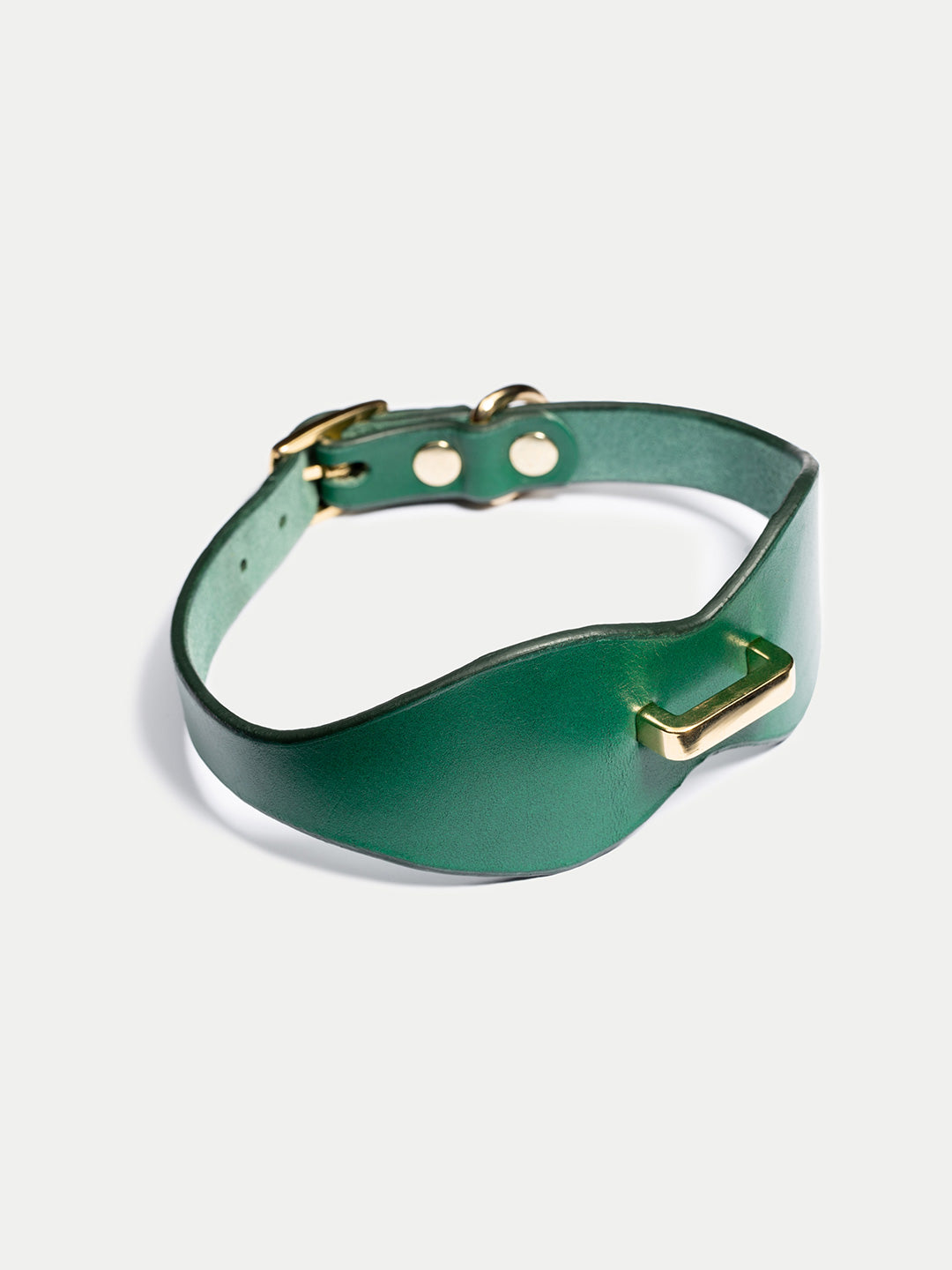 Fiby Leather Choker Deep Green