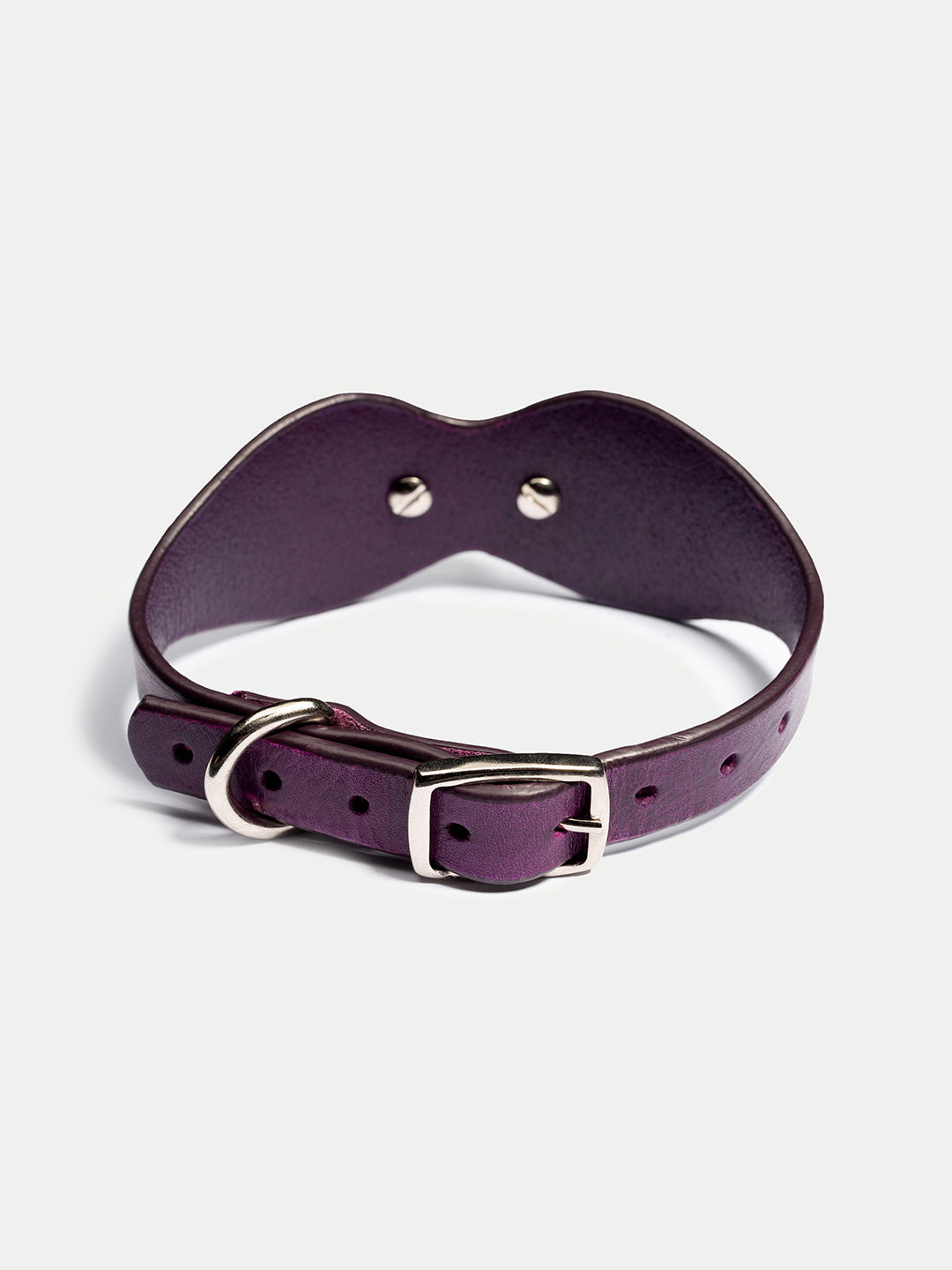 Fiby Leather Choker Purple